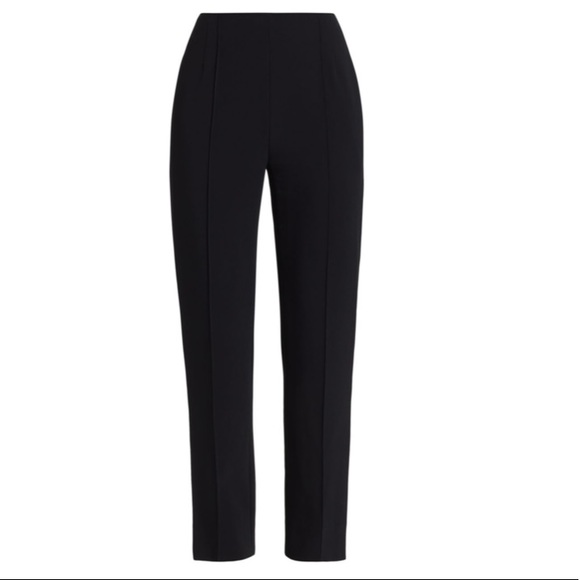 NWT Jason Wu Pintuck High-waisted Straight-leg Pants In Black - Picture 6 of 11
